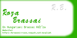 roza brassai business card